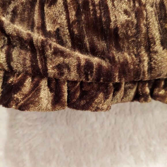 Victor Costa Occasion Velvet Jacket Womens M Brown Snaps Ruffle formal party - Picture 8 of 15